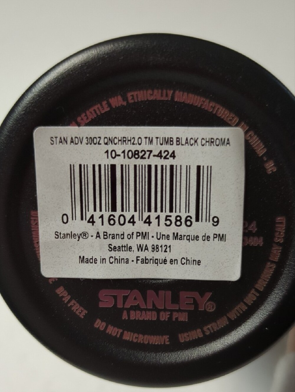 Limited Stanley Black Chroma 30 Oz Travel Tumbler with Iridescent Purple-Blue - Picture 9 of 12